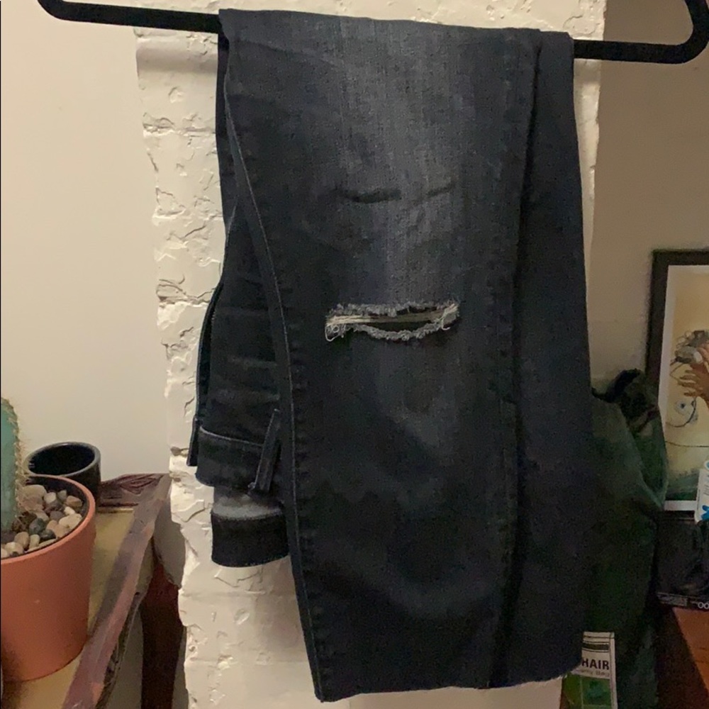 Madewell high riser distressed jeans